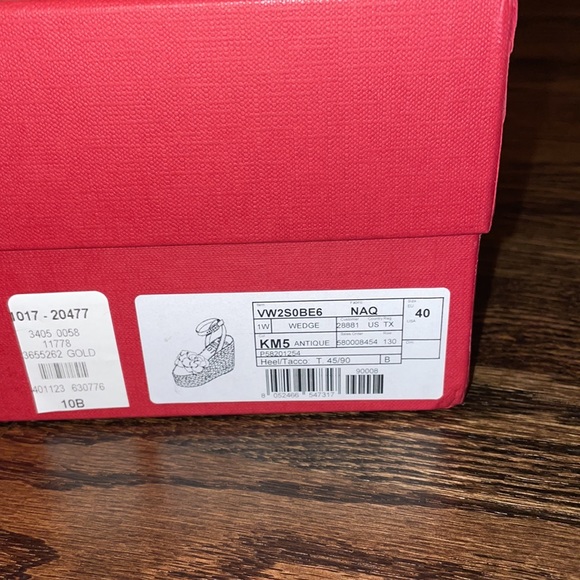 BNIB VALENTINO GARAVANI ATELIER 03 ROSE EDITION GOLD WEDGE ESPADRILLES 10 US - Picture 7 of 10